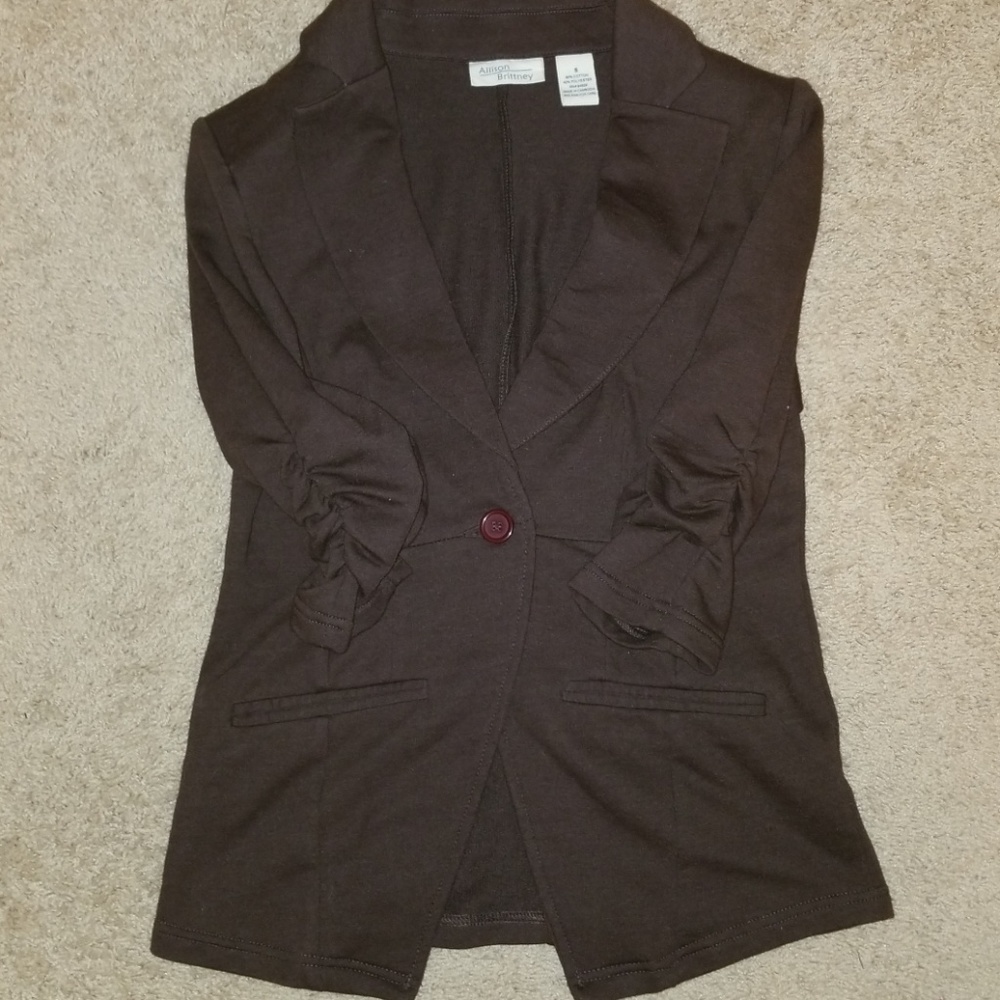 Soft cotton brown blazer